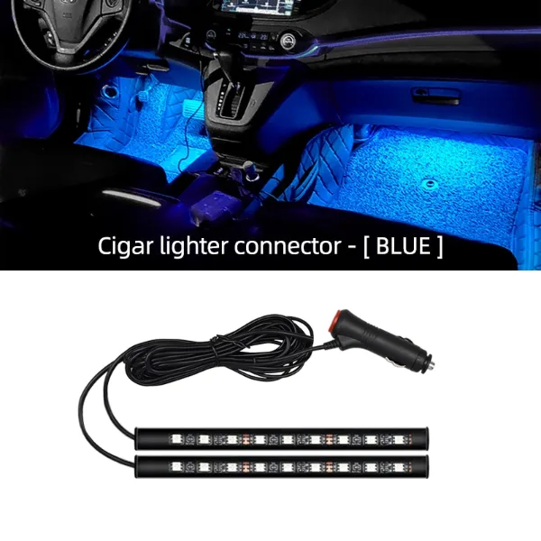 Car Neon Light Foot Light LED Interior Decoration Backlight Cigarette Lighter USB Atmosphere Lamp Vehicle Acce