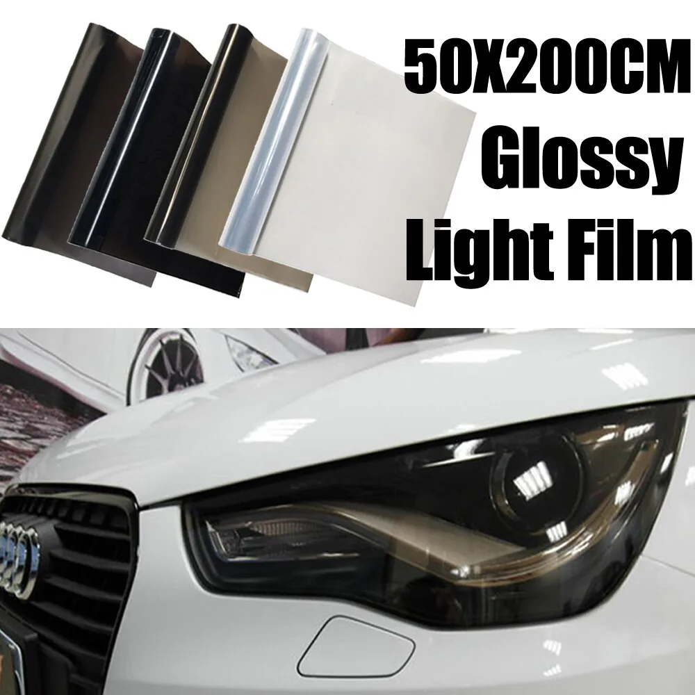 50cmx200cm Car Headlight Tint Film Smoke Fog Light Light Vinyl Film PVC Black Tint Vinyl Waterproof Film Car S