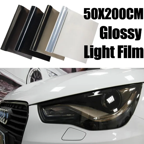50cmx200cm Car Headlight Tint Film Smoke Fog Light Light Vinyl Film PVC Black Tint Vinyl Waterproof Film Car S