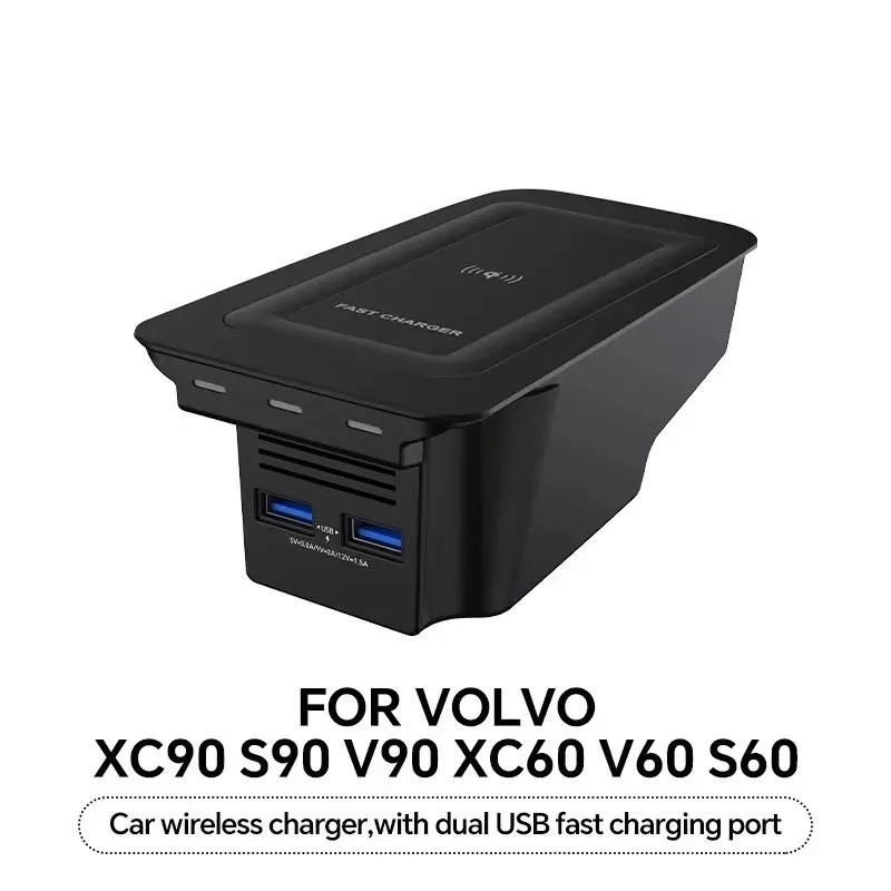 Car wireless charger phone charger charging holder for Volvo XC90 S90 V90 XC60 S60 V60 C60 2018-2021 accessori