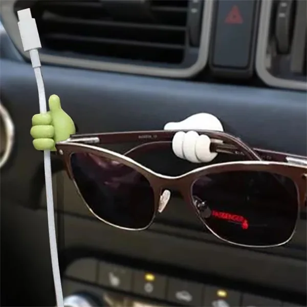 Hand-shaped Rubber Holder Glasses Cable Power Cord Charging Line Self Adhesive Mini Hook Storag Organizer Gadg