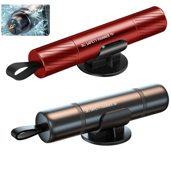 2 In 1 Car Safety Hammer Emergency Glass Breaker Cut The Seat Belt High Hardness Tungsten Steel Rescue Tool Au