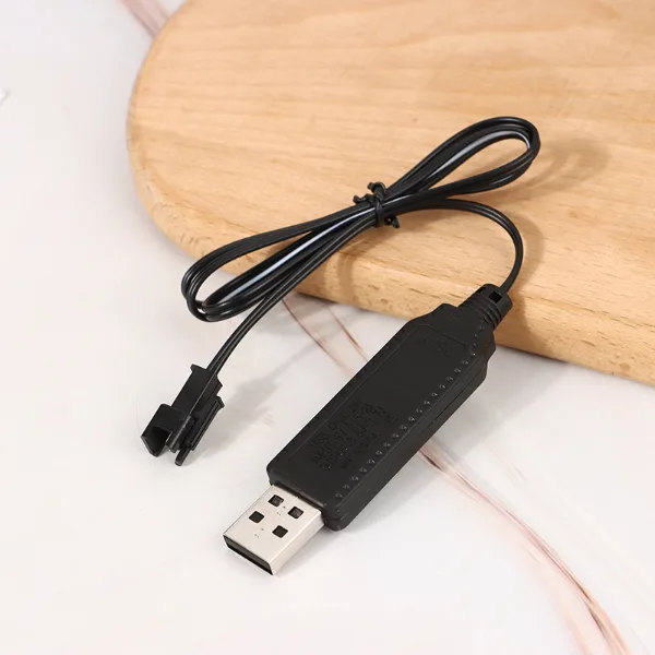 USB Charger Cable For 3.7V Lithium Battery Charger SM-2P Forward RC Car Aircraft Parts RC Quadcopter Toy Aircr