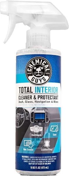Chemical Guys, Total Interior Cleaner & Protectant, Leather & Vinyl, 16 oz | Cleans dashboards, seats, door pa